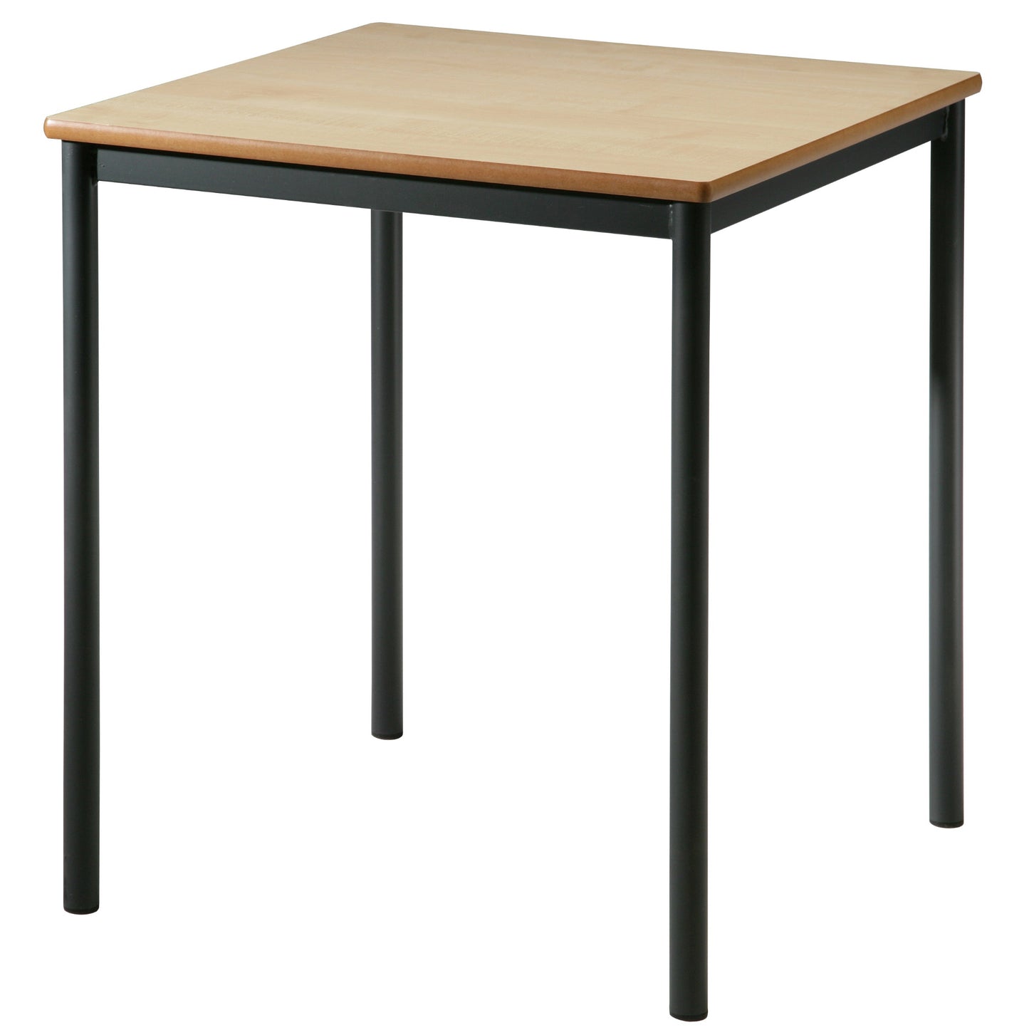 600x600mm MDF edged classroom table. Black frame, beech top