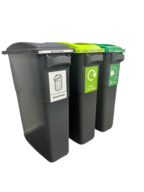 3 x Pack Recycling Bins 60L