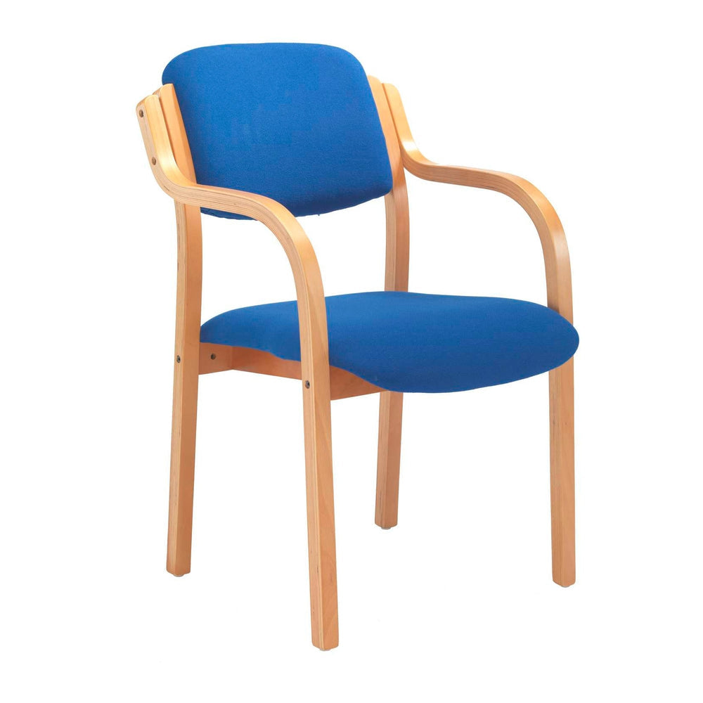 Renoir Upholstered Wooden Stacking Chair – With or Without Arms