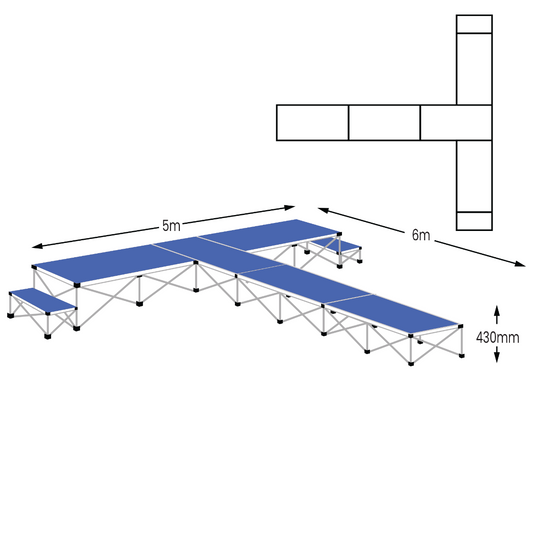 T Shaped Catwalk Stage Package